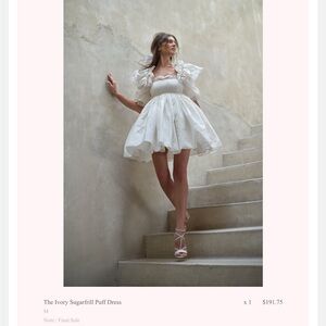 Selkie Ivory Sugarfrill Dress Medium